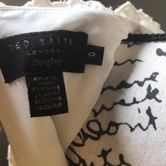 🔥FINAL PRICE🔥Ted Baker White Floral Dress - Picture 6 of 8